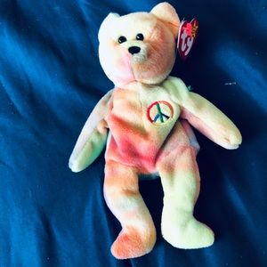 Peace beanie baby